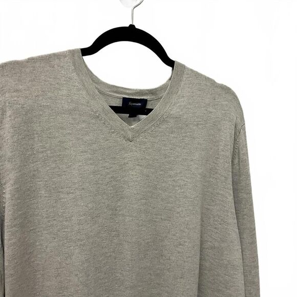 Faconnable Men's Size XXL 2XL Grey Silk Cashmere Blend Pullover Sweater - Picture 3 of 9